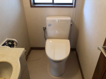 シンプルにトイレにリモデル工事