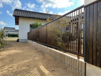 フェンス＆ブロック新設工事