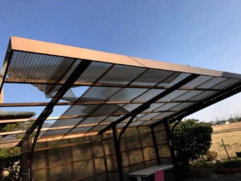 風害によるナミイタ屋根貼り替え＆手すり延長工事