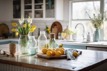 キッチンカウンター　奥行　活用方法