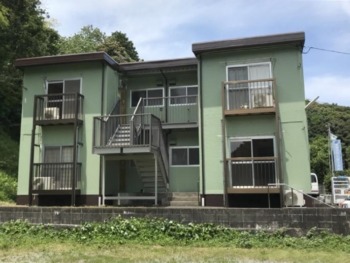 アパート外壁塗装☆アステックペイントのフレンチグリーン☆