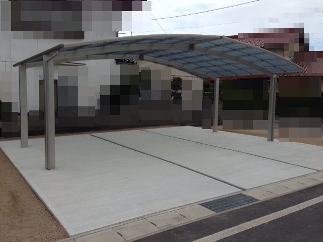 広々３台カーポート新設＆土間コンクリート打設工事