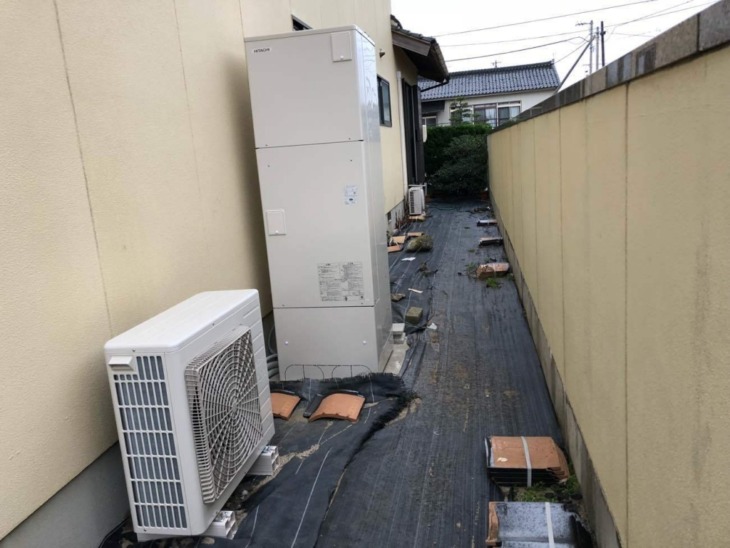 塩害仕様のエコキュートにリニューアル