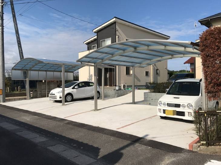 2台用カーポート×2箇所◆カーポート新設工事◆