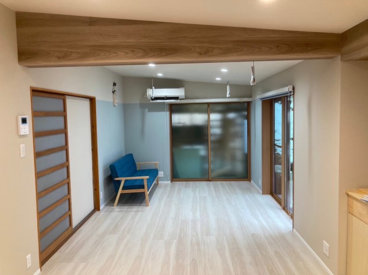 キッチン・リビング間の壁を撤去！広々LDKへリフォーム♪