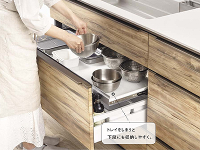 たっぷり入り取り出しやすい収納