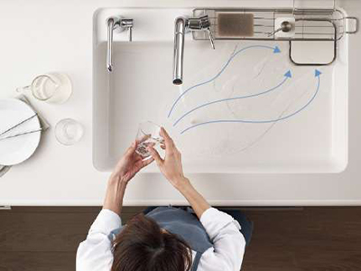 お掃除らくらくすべり台シンク